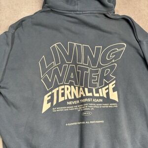 Elevated Faith Living Water Hoodie Blue Pullover Size XL